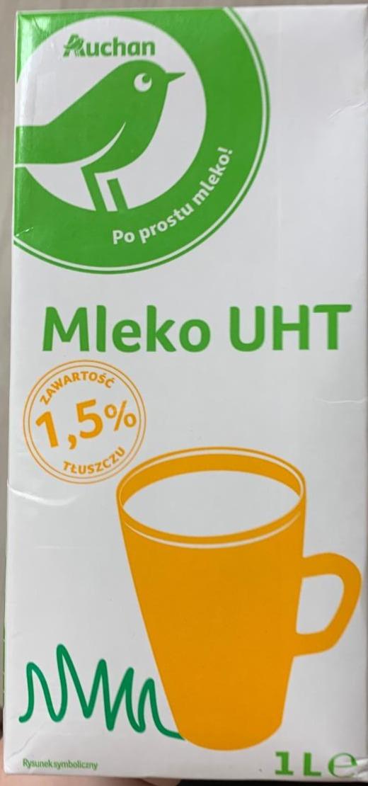 Fotografie - Mleko UHT 1,5% Auchan