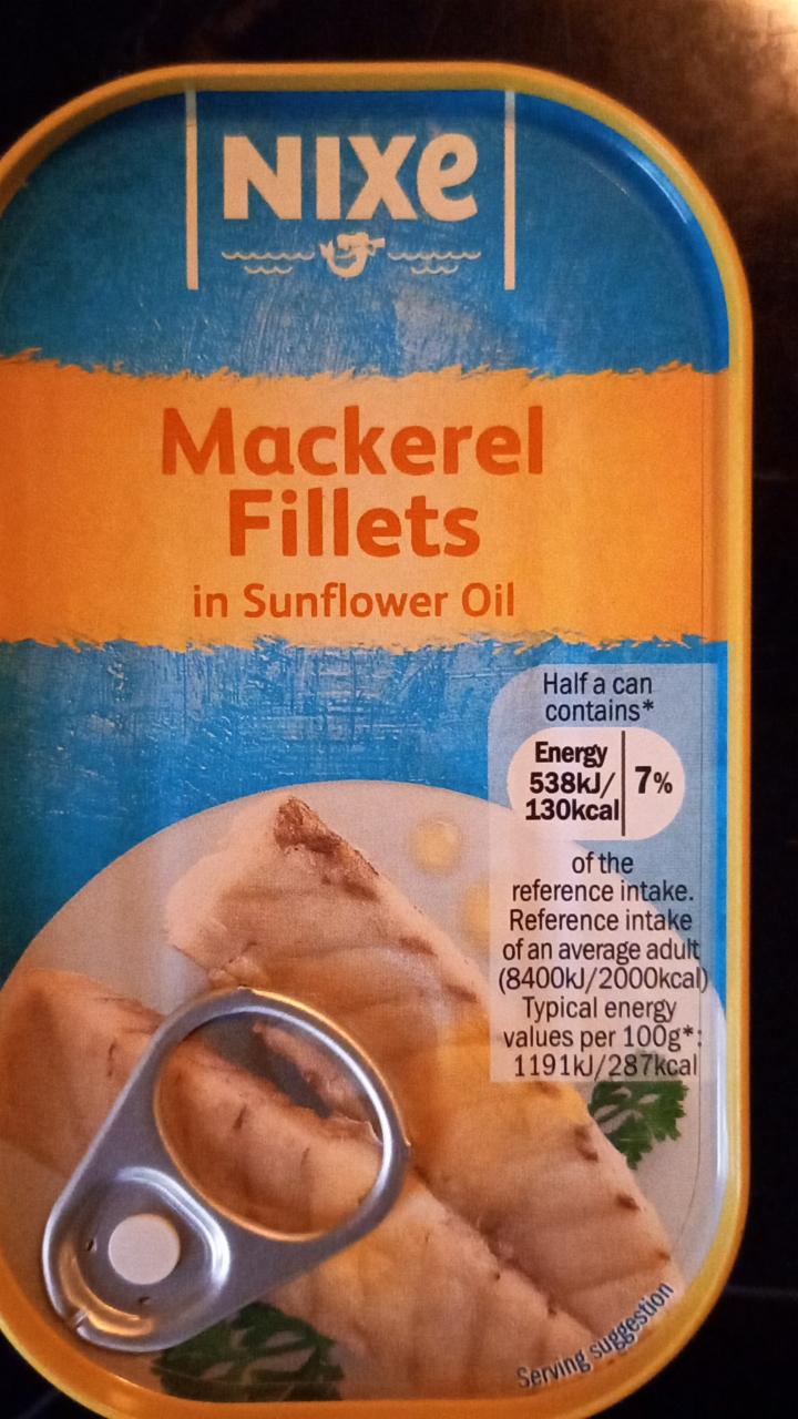 Fotografie - Mackerel Fillets in Sunflower Oil Nixe