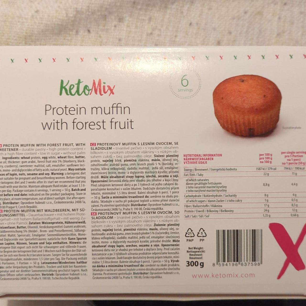 Fotografie - Protein muffin with forest fruit KetoMix