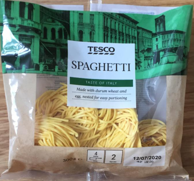 Fotografie - Spaghetti nesušené chlazené Tesco