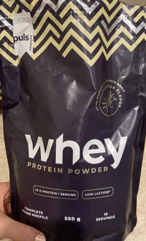 Fotografie - Whey protein powder vanilla puls nutrition