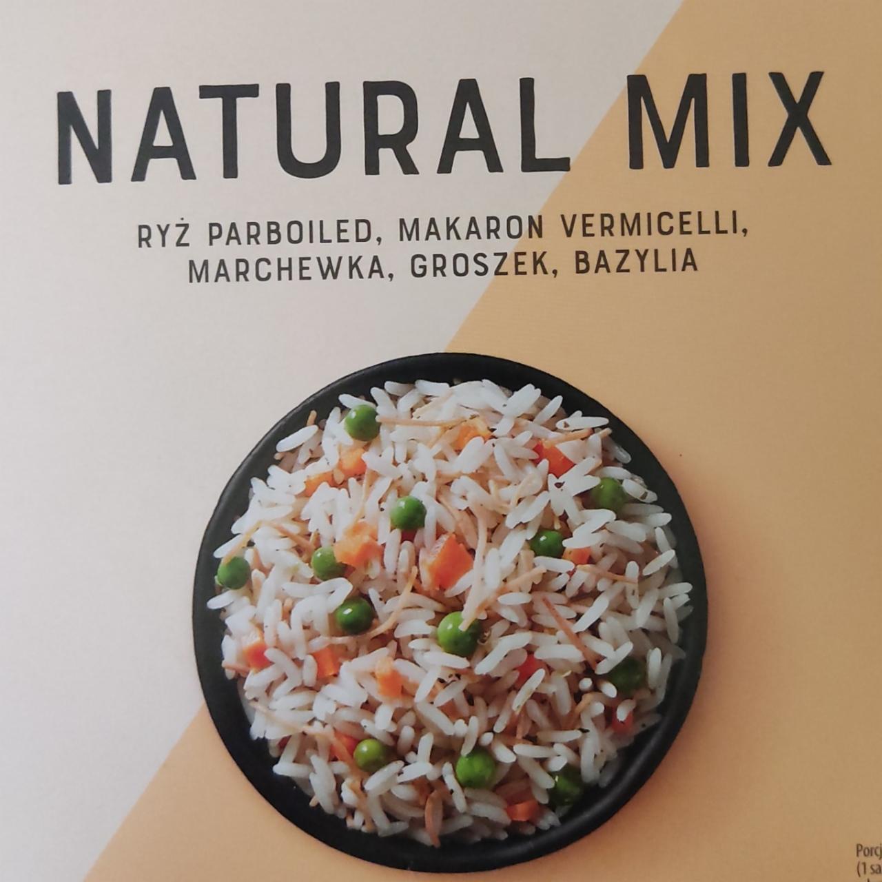 Fotografie - Natural Mix ryż parboiled, makaron vermicelli z pszenicy durum, suszony zielony groszek, suszona marchewka, suszona bazylia Plony Natury