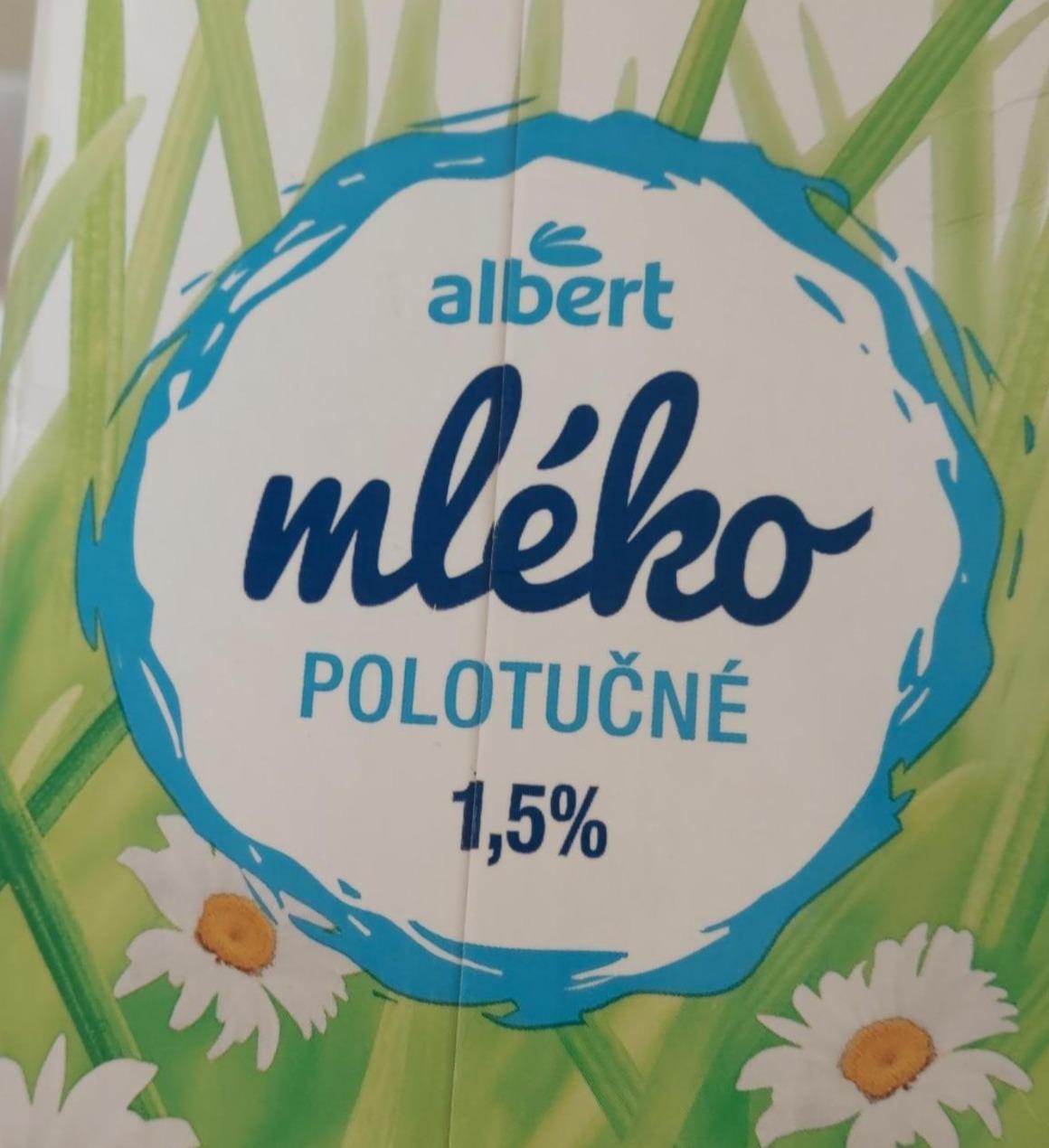 Fotografie - Mléko polotučné 1,5% Albert