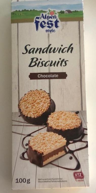 Fotografie - Sandwich Biscuits Chocolate Alpen fest style