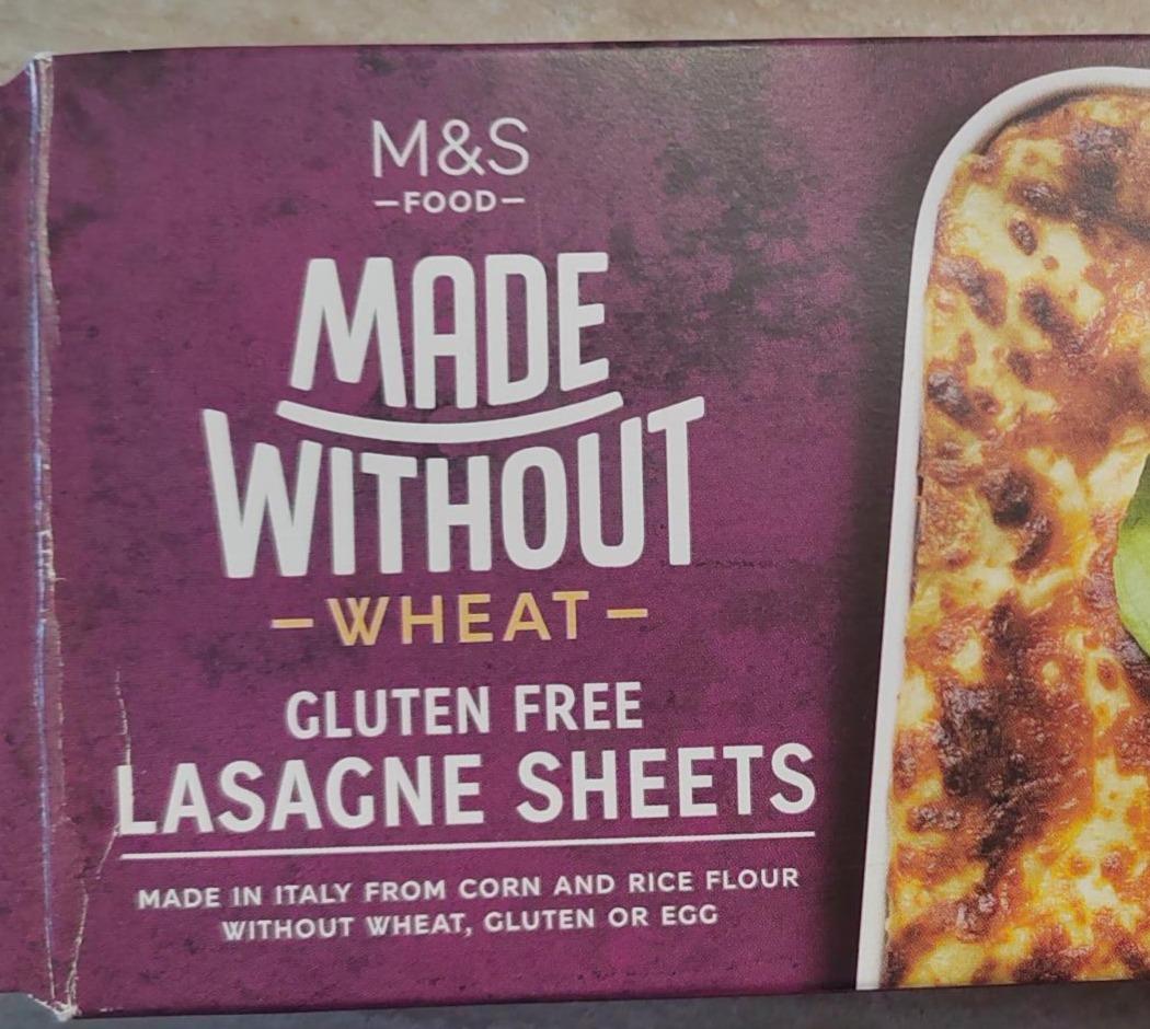 Fotografie - Made Without Wheat Gluten Free Lasagne Sheets M&S Food