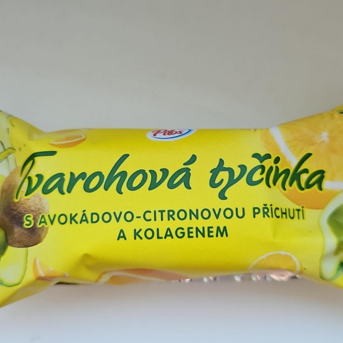 Fotografie - Tvarohová tyčinka s avokádovo-citronovou příchutí a kolagenem Pilos