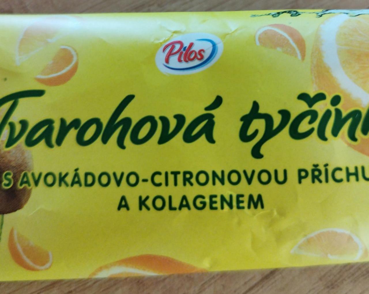 Fotografie - Tvarohová tyčinka s avokádovo-citronovou příchutí a kolagenem Pilos