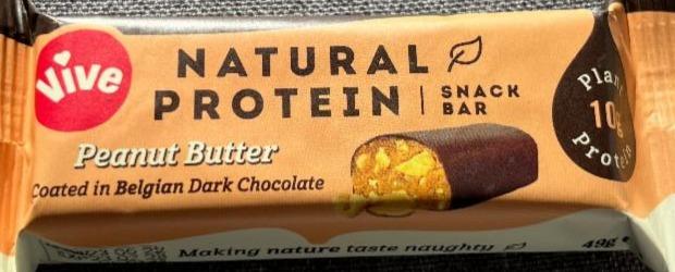 Fotografie - Natural protein snack bar peanut butter Vive