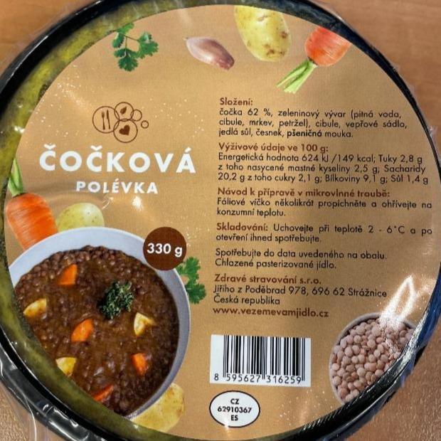 Fotografie - Čočková polévka Zdravé stravování