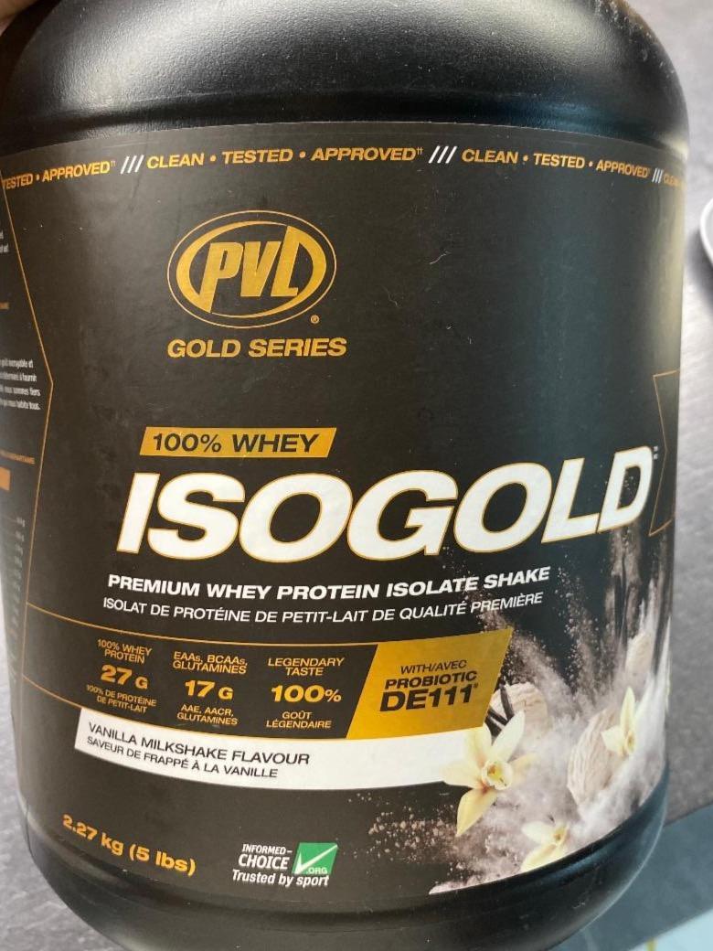 Fotografie - Isogold 100% whey protein vanilla milkshake PVL Nutrients