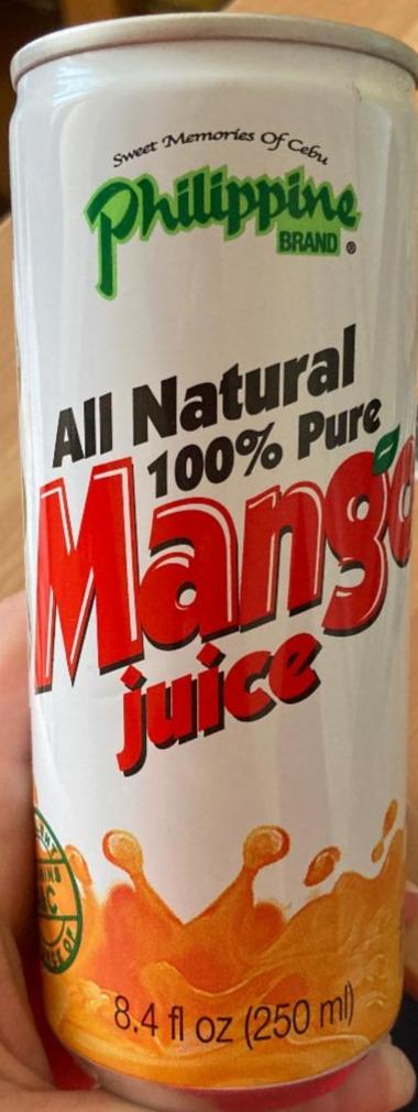 Fotografie - All Natural 100% Pure Mango Juice Philippine