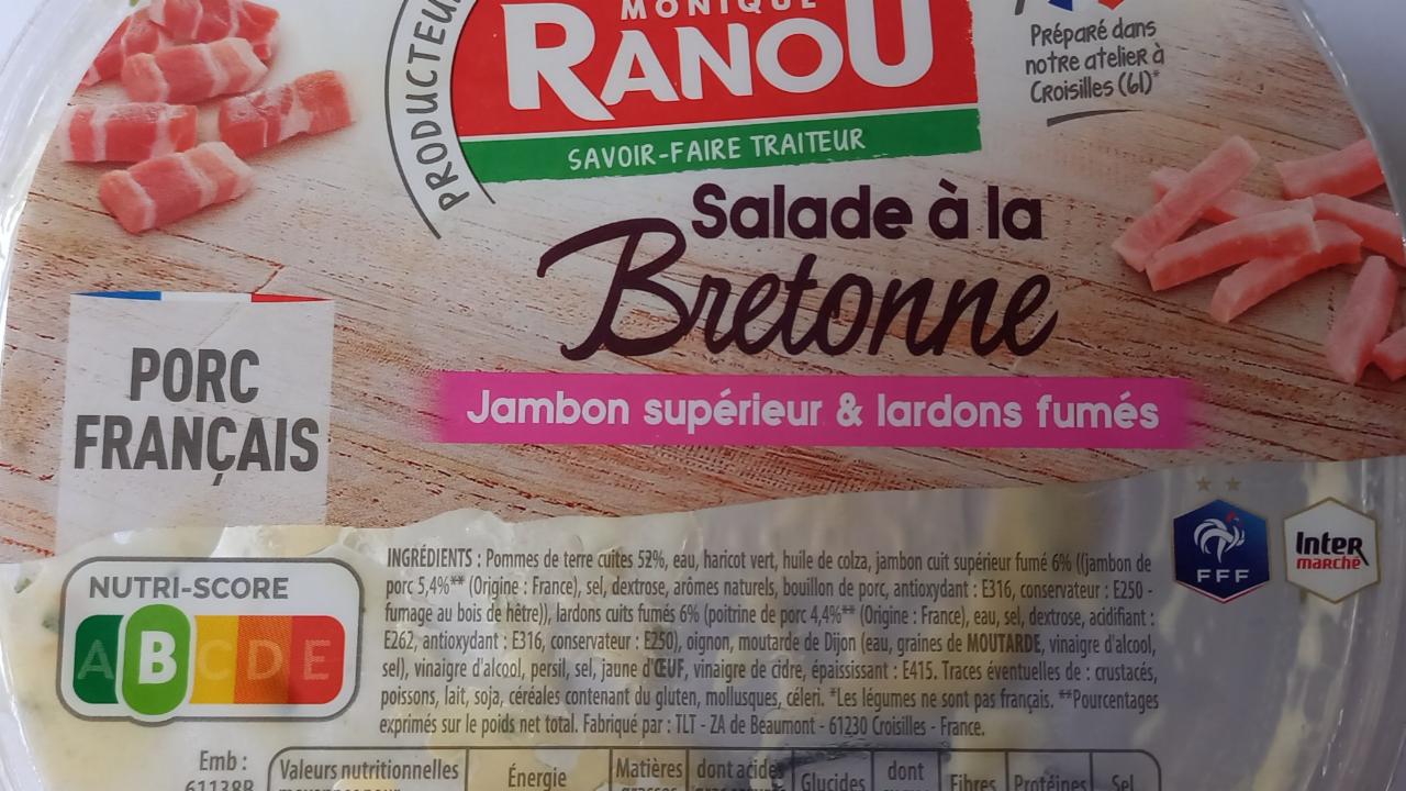 Fotografie - Salade à la Bretonne Jambon supérieur & lardons fumés - Bretaňský salát se slaninou Monique Ranou