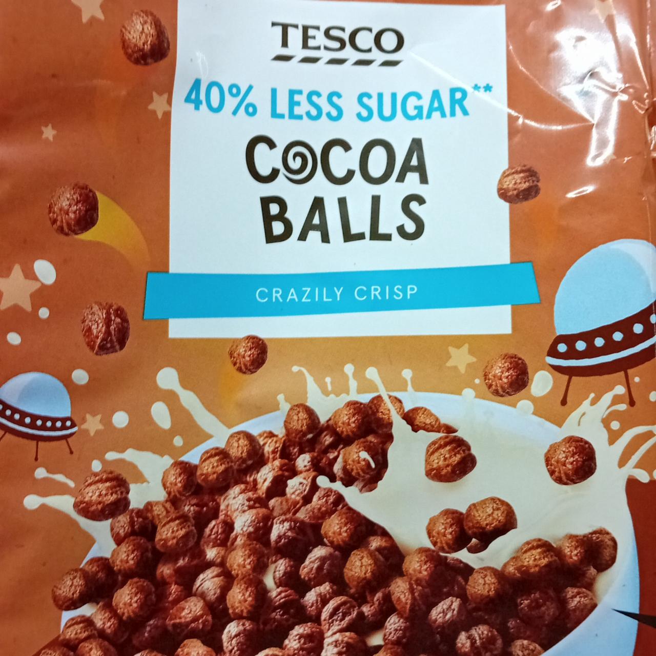 Fotografie - Cocoa balls crazily crisp 40% less sugar Tesco
