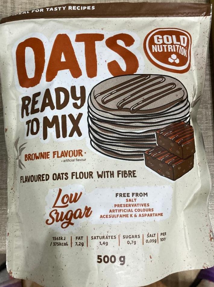 Fotografie - Oats Ready to Mix Brownie flavour GoldNutrition
