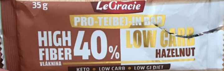 Fotografie - Pro-tebe-in bar, high fiber 40% low carb hazelnut