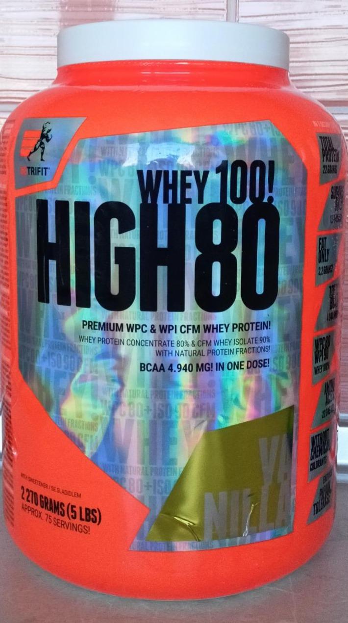 Fotografie - Whey100 High 80 Protein Vanilla Extrifit