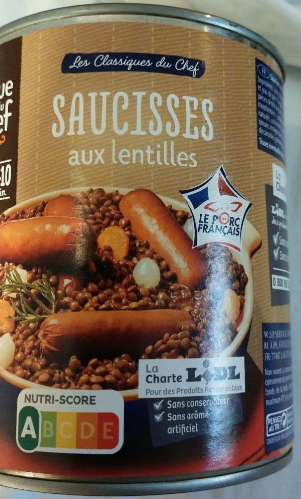 Fotografie - Saucisses aux lentilles Toque du Chef
