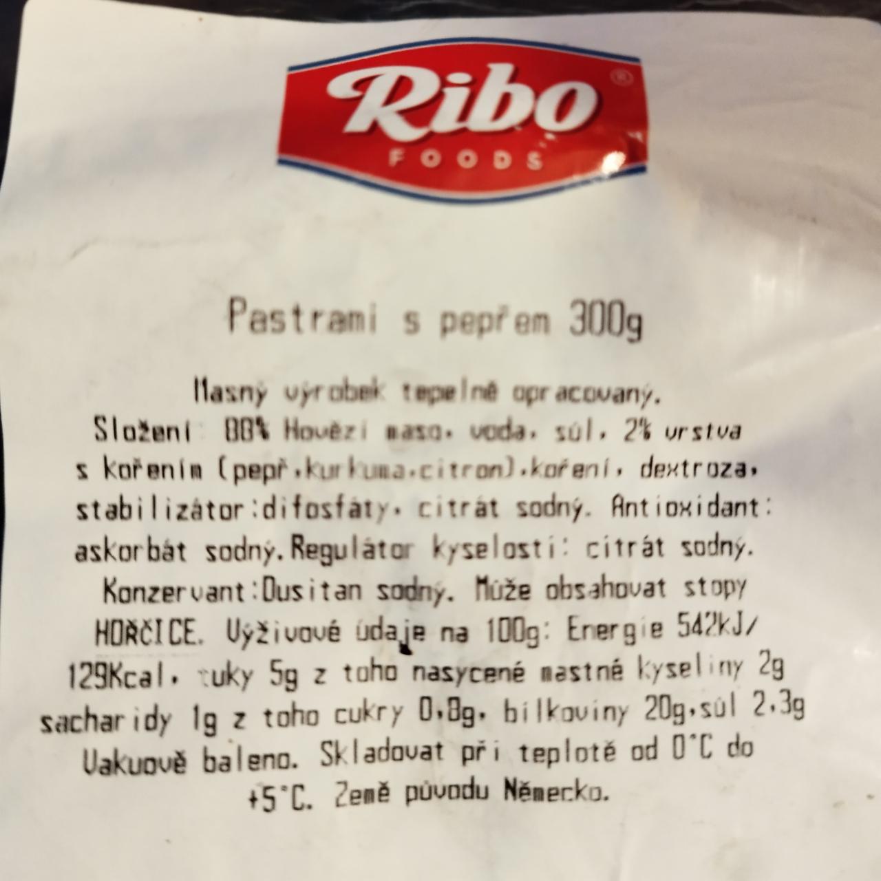Fotografie - Pastrami s pepřem Ribo foods