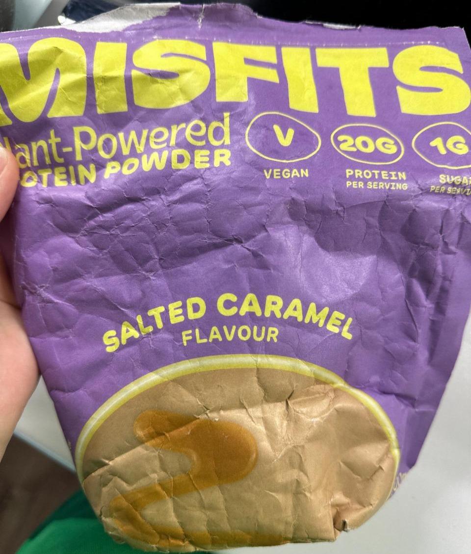 Fotografie - Plant powered protein powder salted caramel Misfits
