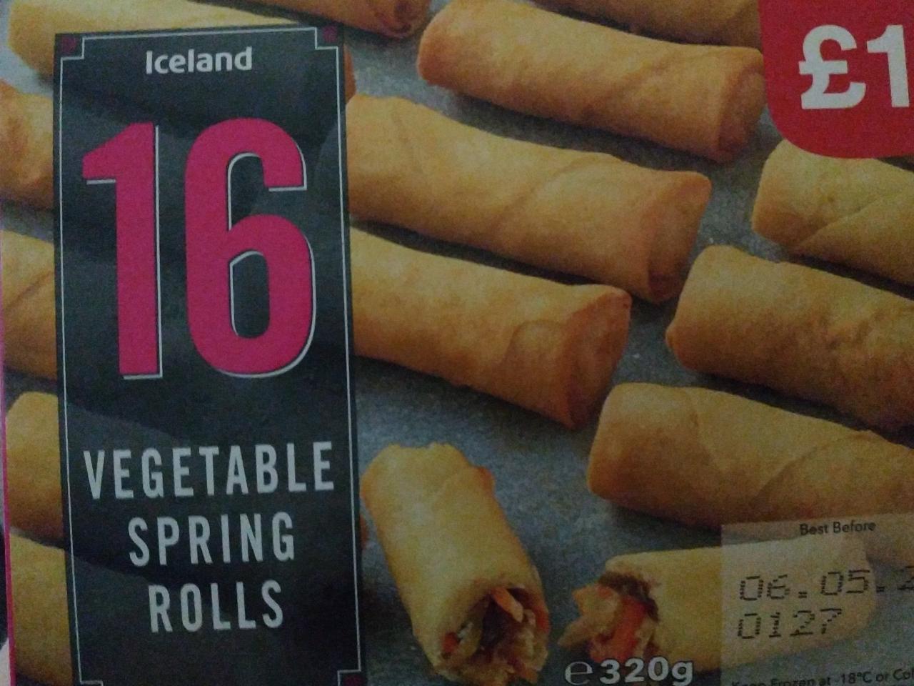 Fotografie - vegetable spring rolls 16ks Iceland