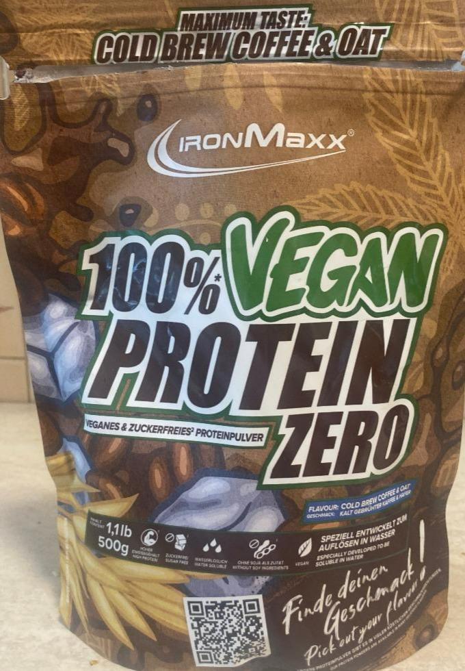 Fotografie - 100% Vegan Protein zero Cold brew coffee & oat IronMaxx