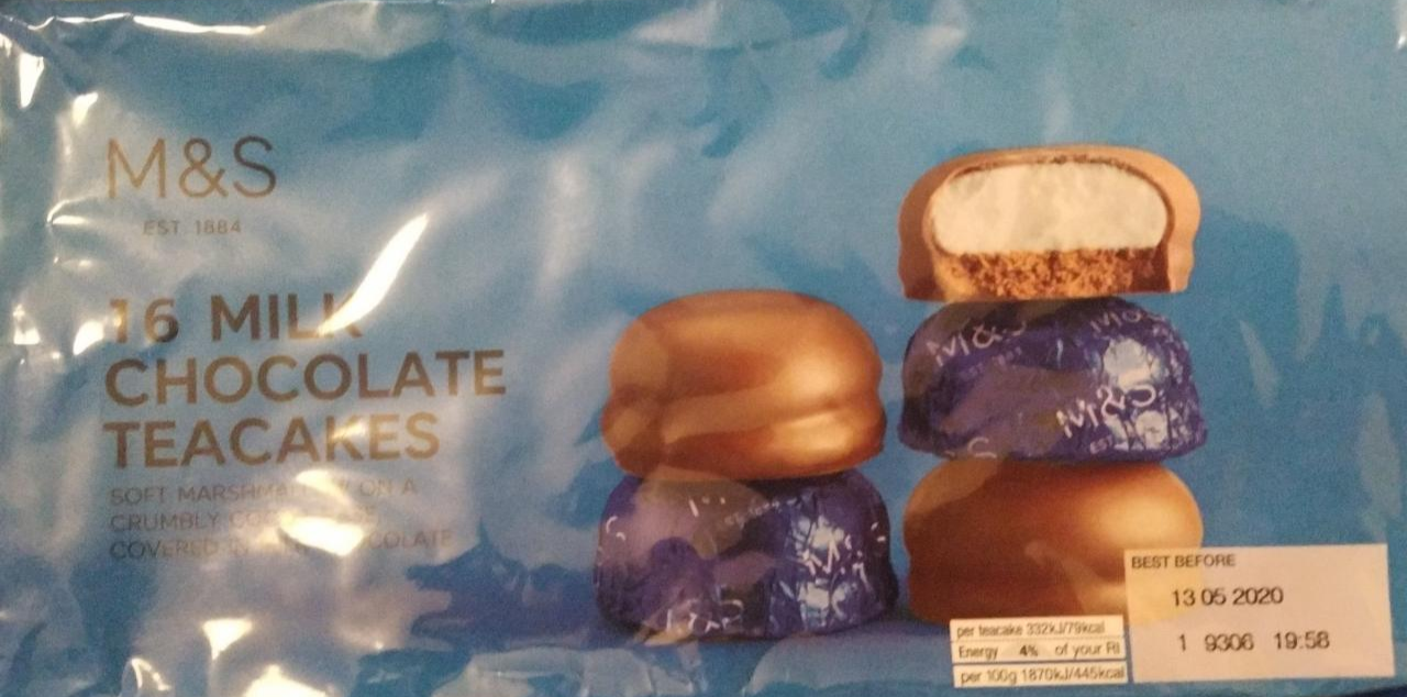 Fotografie - čokoládové sušenky máčené v mléčné čokoládě M&S