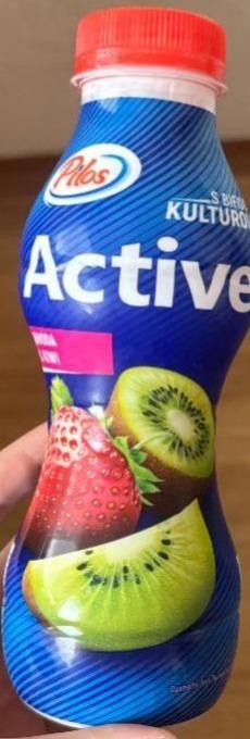 Fotografie - Active jogurtový nápoj jahoda-kiwi Pilos