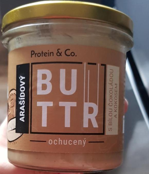 Fotografie - Arašídový BUTTR s bílou čokoládou a kokosem Protein & Co.