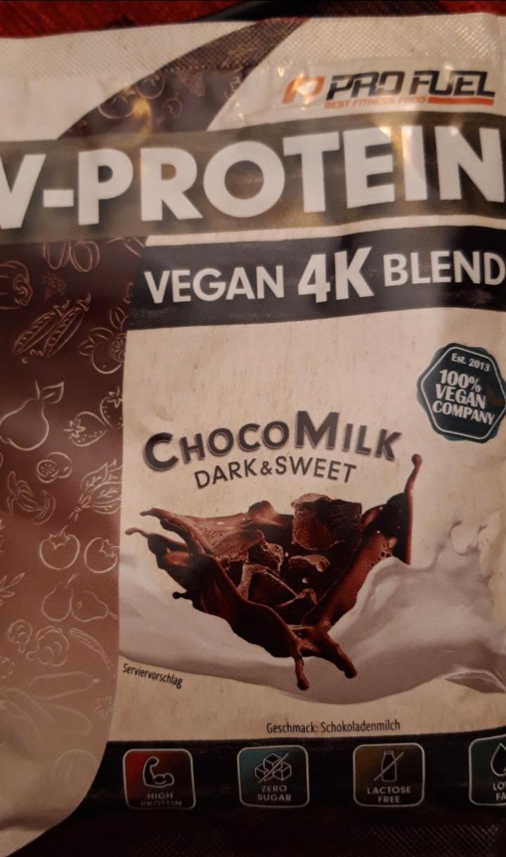 Fotografie - V-protein Vegan 4K Blend ChocoMilk Pro Fuel