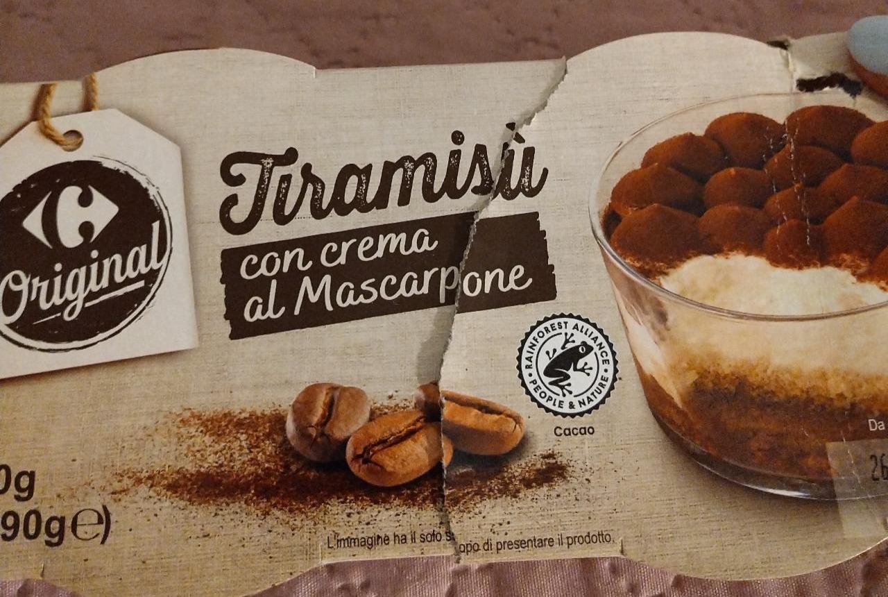 Fotografie - Tiramisù con crema al mascarpone Carrefour Original