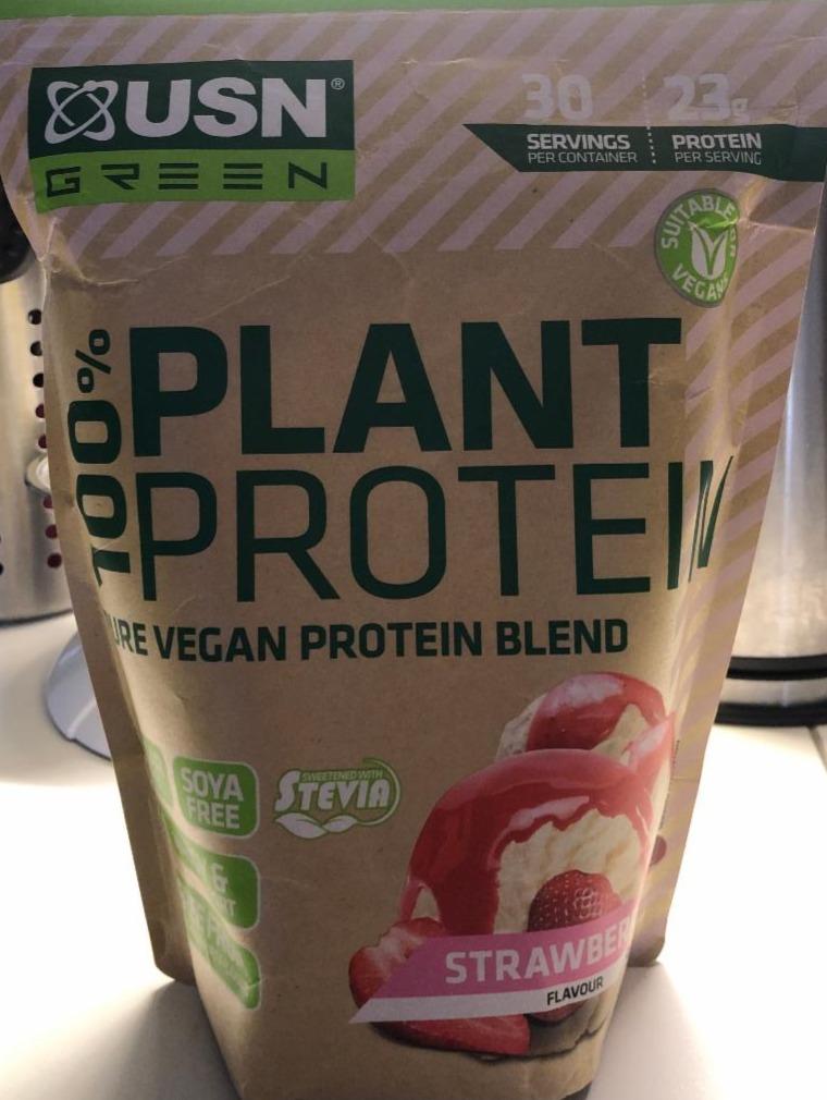 Fotografie - 100% Plant protein Strawberry USN Green