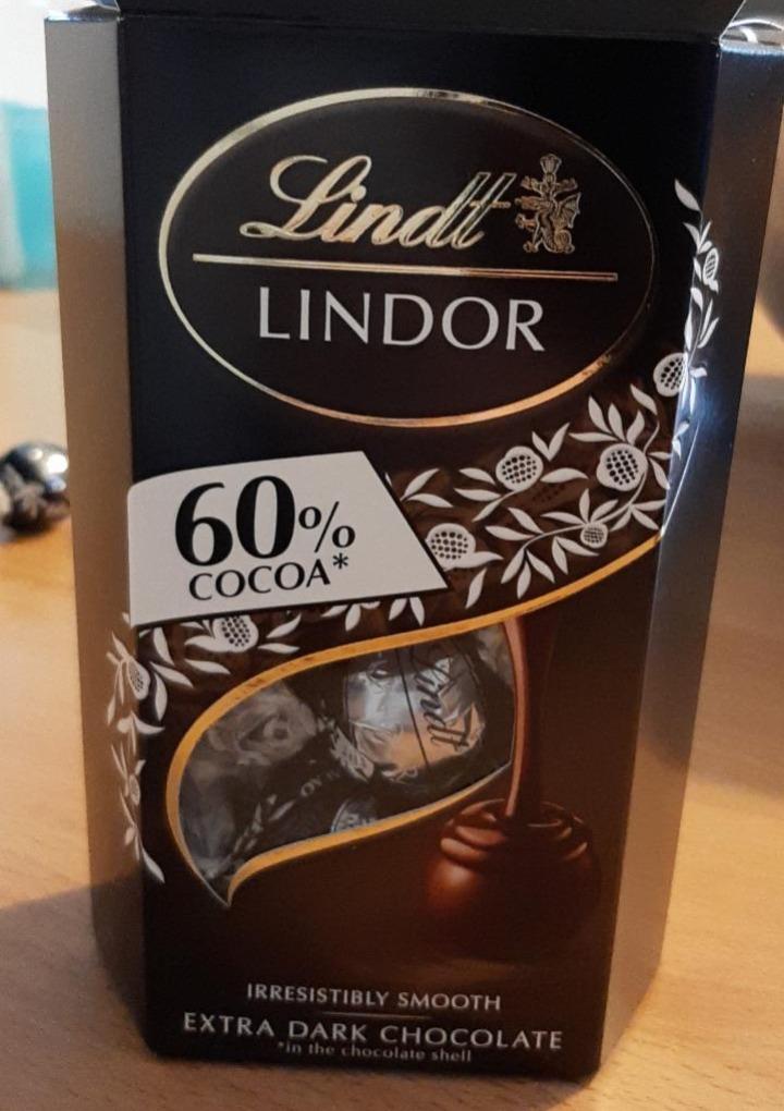 Fotografie - Lindor Extra Dark Chocolate 60% cocoa Lindt