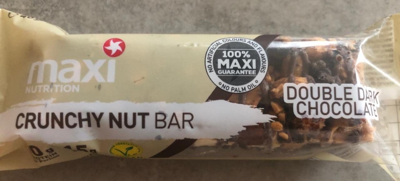 Fotografie - Crunchy Nut Bar Doble Dark Chocolate Maxi Nutrition