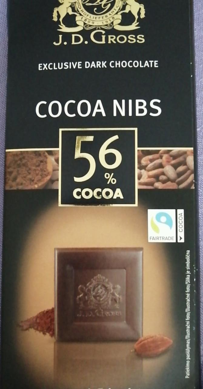 Fotografie - Exclusive Dark Chocolate Cocoa Nibs 56% cocoa J. D. Gross