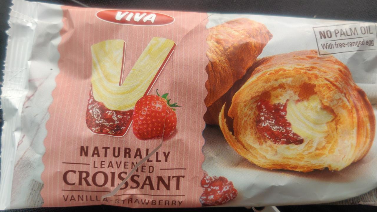 Fotografie - Naturally leavened Croissant vanilla-strawberry Viva