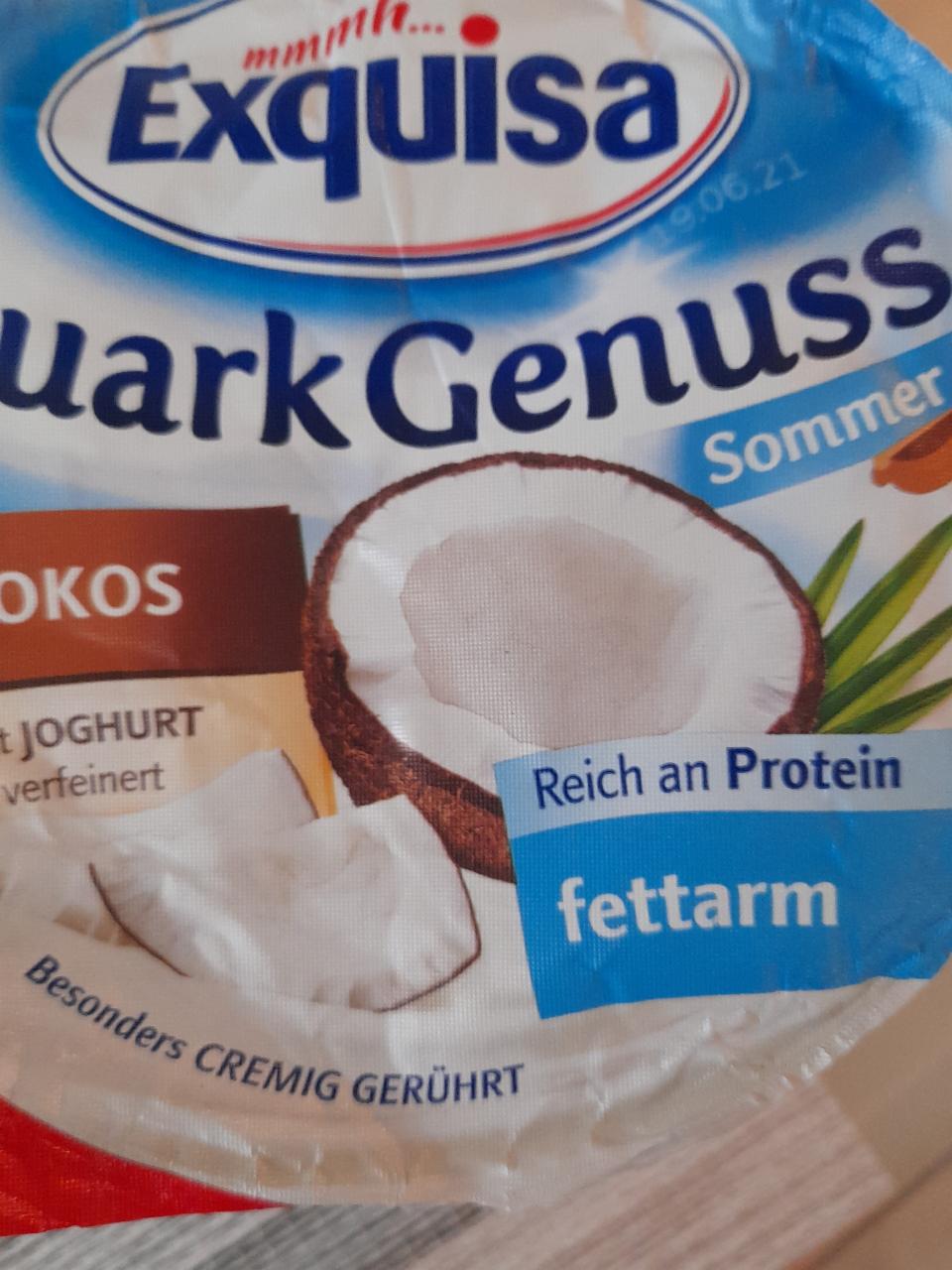 Fotografie - Quark Genuss Kokos mit Joghurt fettarm Exquisa