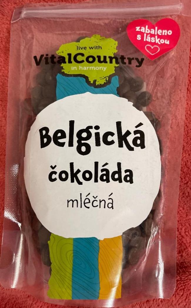Fotografie - Mléčná belgická čokoláda pecky VitalCountry