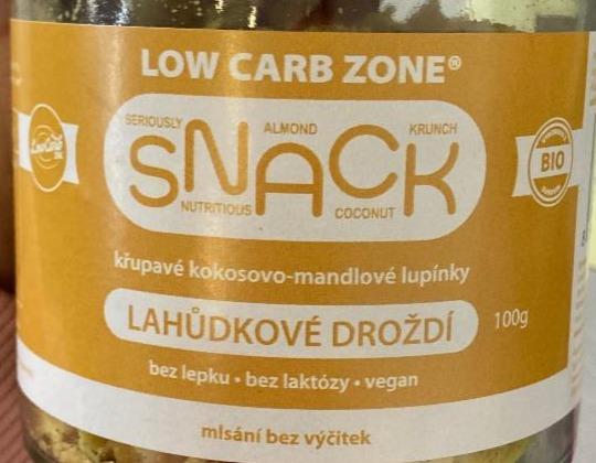 Fotografie - LowCarb zone křupavé kokosovo-mandlové lupínky Lahůdkové droždí Snack