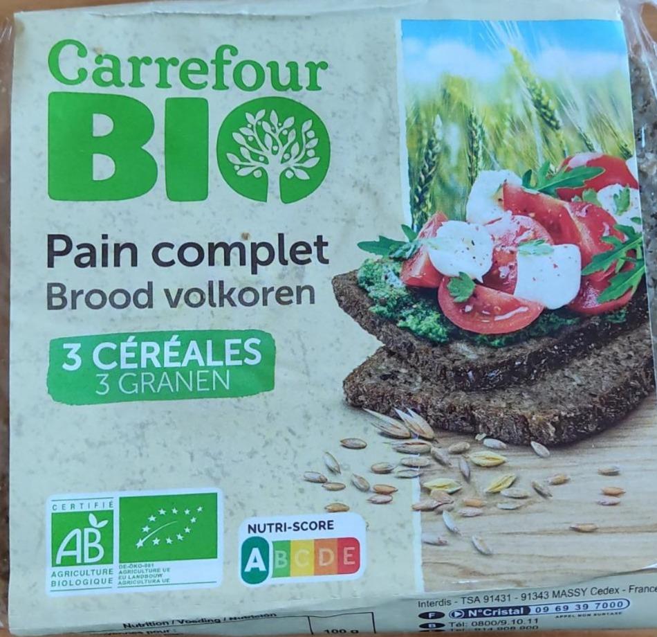 Fotografie - Pain complet brood volkoren Carrefour Bio