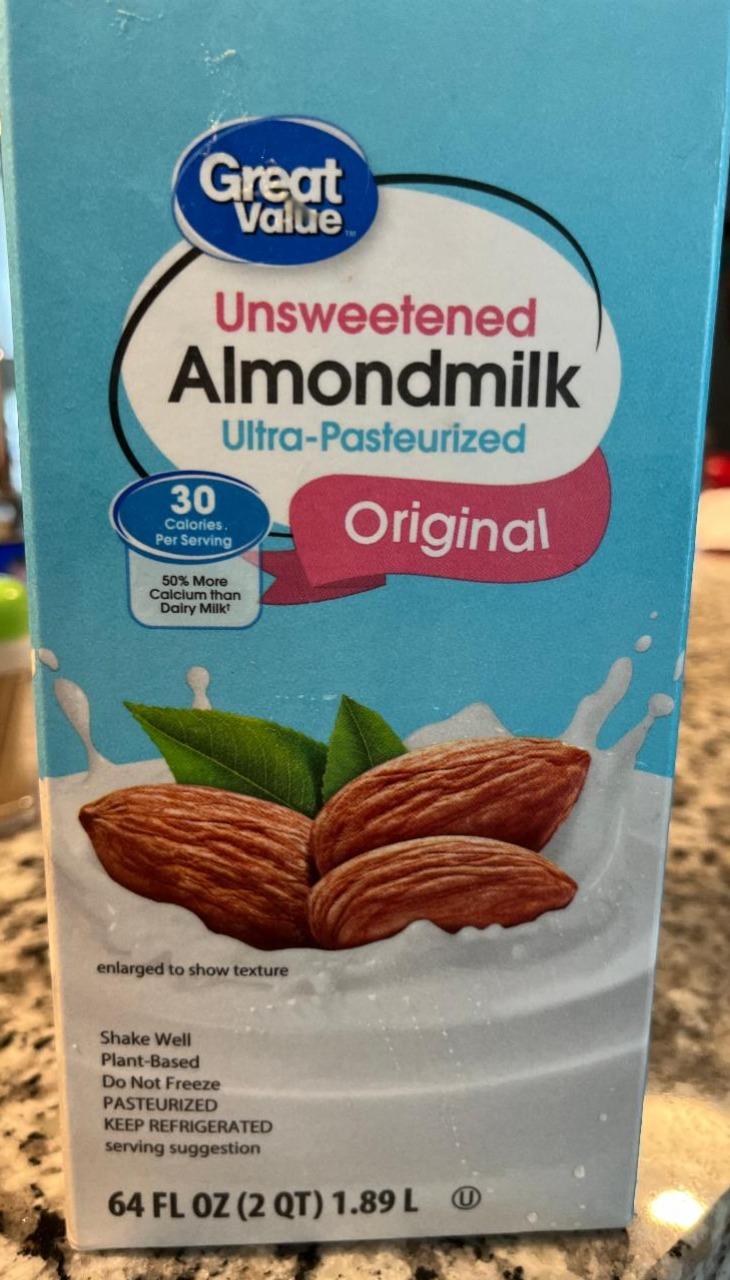 Fotografie - Unsweetened Almondmilk Original Great Value