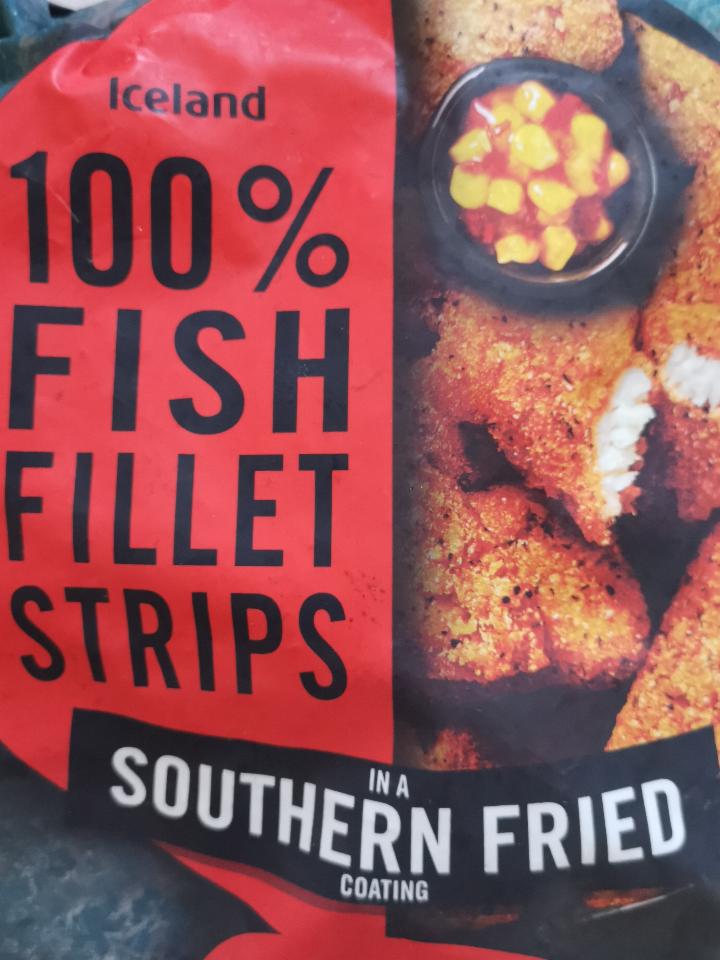 Fotografie - 100% fish fillet strips Iceland in a southern fried coating