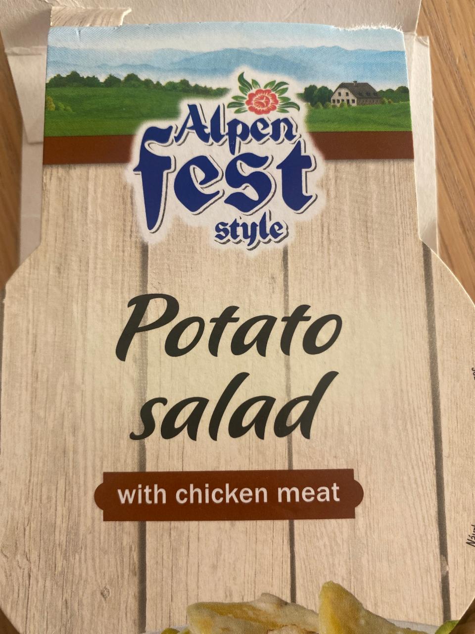 Fotografie - Potato salad with chicken meat Alpen fest style