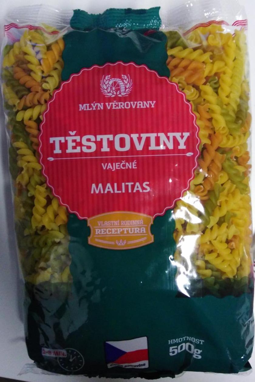 Fotografie - Těstoviny vaječné sušené trikolory Malitas