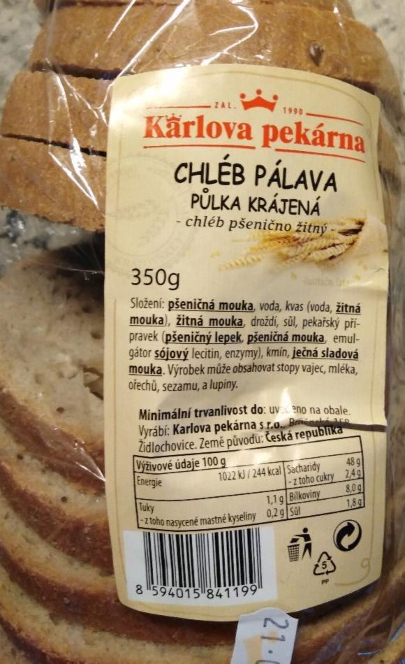 Fotografie - Chléb Pálava - chléb pšenično žitný Karlova pekárna