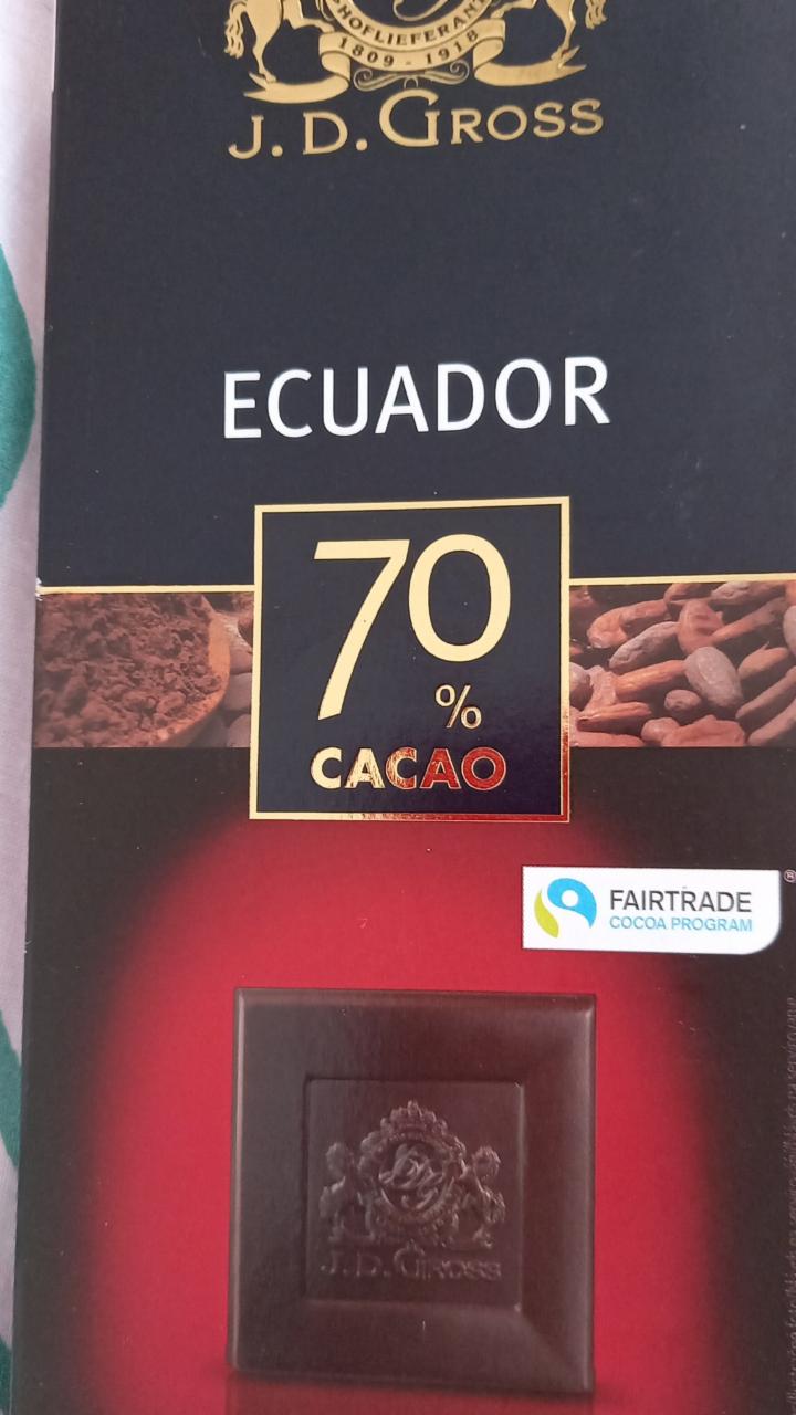 Fotografie - Ecuador 70% cacao J. D. Gross