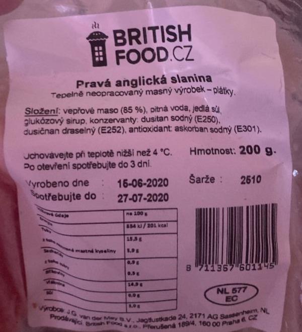 Fotografie - Pravá anglická slanina British food