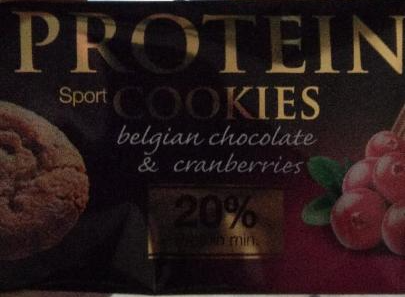 Fotografie - Protein cookies belgian chocolate & cranberries