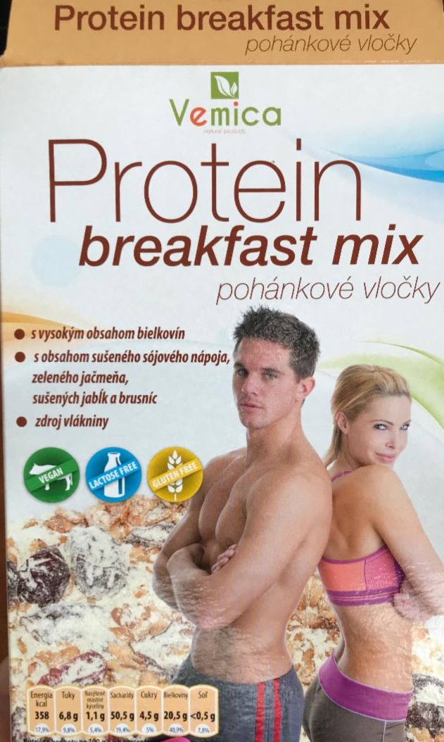 Fotografie - Protein breakfast mix pohankové vločky Vemica