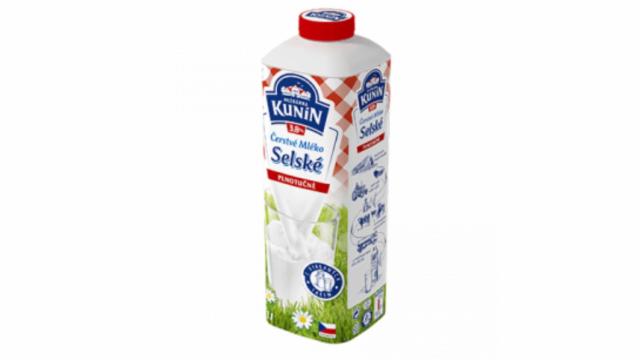 Fotografie - čerstvé mléko selské plnotučné 3,8% Kunín