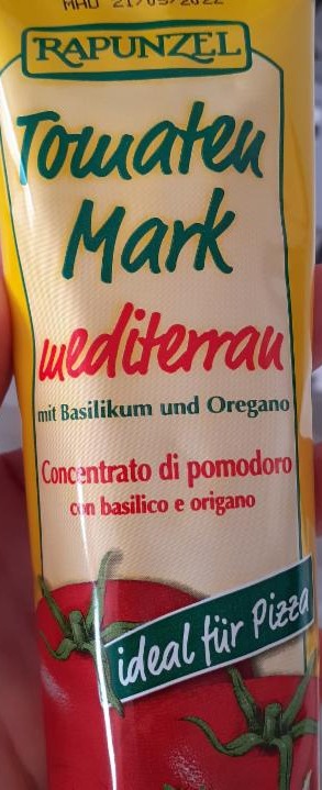 Fotografie - Tomatenmark Mediterran mit Basilikum und Oregano Rapunzel